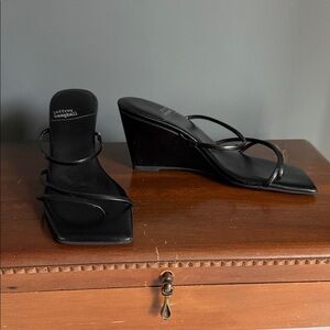 Jeffrey Campbell Strappy Black Wedges